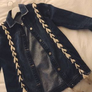 Denim Lace-up Jacket